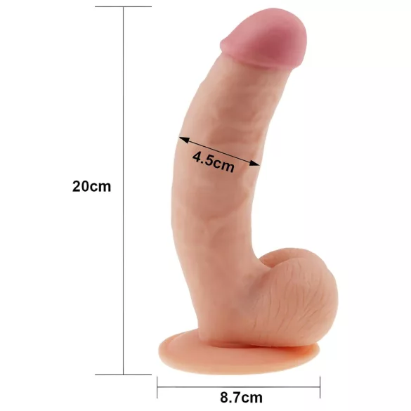 Lovetoy Ultra Soft - consolador realista flexible - 21,5 cm - color natural