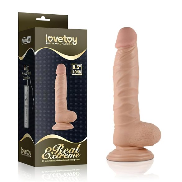 Lovetoy Real Extreme - consolador con ventosa - 21 cm - color natural