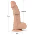Lovetoy Real Extreme - consolador con ventosa - 23 cm (color natural)