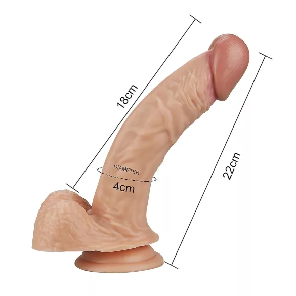 Lovetoy Real Extreme - consolador punto G - 21 cm - color natural