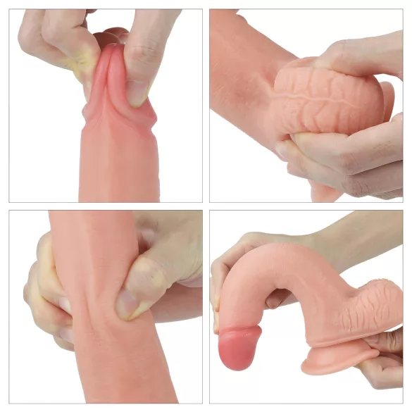 Lovetoy Nature Cock - consolador realista doble capa - 20cm - color piel