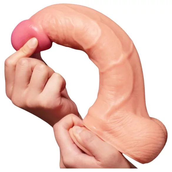 Lovetoy Nature Cock - consolador realista doble capa - 25cm - color natural