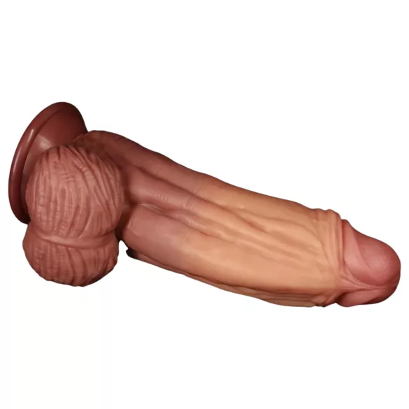Lovetoy - dildo realista doble capa - 26cm - color natural