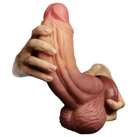 Lovetoy - dildo realista doble capa - 26cm - color natural