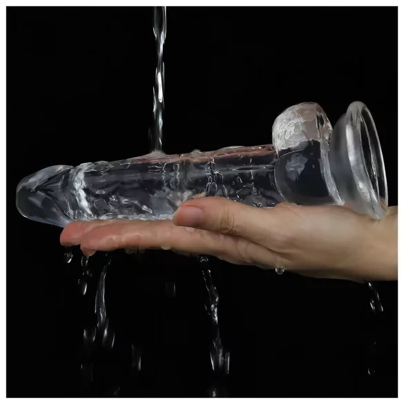 Lovetoy Flawless Clear - consolador con ventosa - 19 cm (transparente)