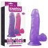 Jelly Studs Dildo con Succión - 15cm (lila)