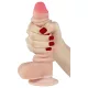 Lovetoy Sliding-Skin - dildo realista doble capa - 18 cm - color piel