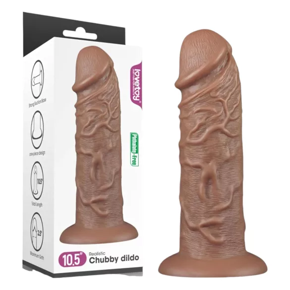 Lovetoy Chubby - consolador realista con ventosa - 25 cm - color natural