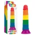 Lovetoy Prider - dildo realista - 19 cm - arcoíris