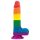 Dildo realista 20cm arcoíris con testículos