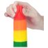 Dildo realista 20cm arcoíris con testículos