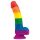 Lovetoy Prider - dildo realista - silicona - 19 cm - arcoíris