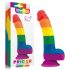Lovetoy Prider - dildo realista - silicona - 19 cm - arcoíris
