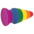 Lovetoy Prider - Plug anal arcoíris, 15 cm