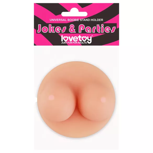 Lovetoy - soporte para móvil con ventosa - forma de pecho - color natural