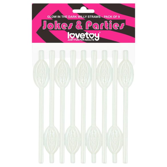 Lovetoy - pajita luminosa con forma de vulva (blanca)