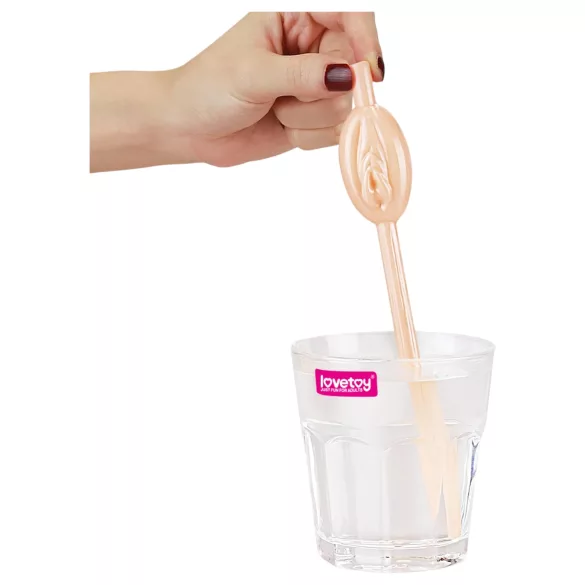 Lovetoy - pajita con forma de vagina - color natural
