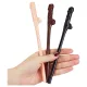 Lovetoy - pajita pene realista - colores natural marrón negro