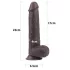 Lovetoy - Dildo realista de doble capa - 23 cm - marrón