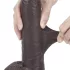 Lovetoy - Dildo realista de doble capa - 23 cm - marrón