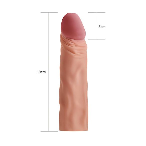 Lovetoy Pleasure X-tender - funda pene - 19 cm - color natural