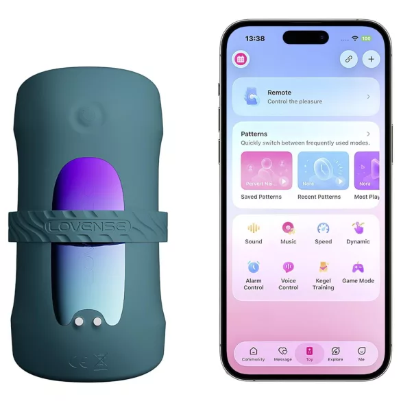 Lovense Gush 2 - vibrador para el glande controlado por app (turquesa)