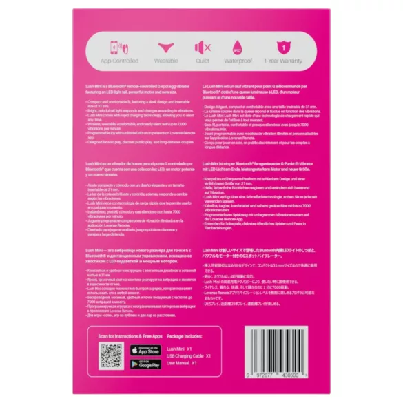 LOVENSE Lush Mini - huevo vibrador inteligente (rosa)