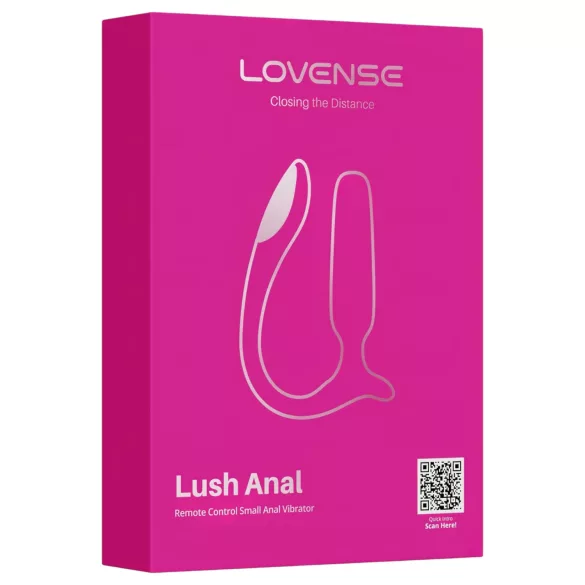 Lovense Lush Anal - Vibrador anal controlado por app, con luz LED - rosa