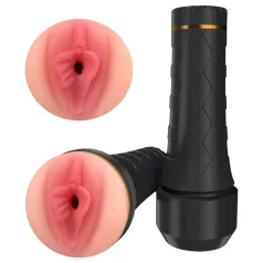   Tracy's Dog Cup - masturbador realista tipo vagina - silicona negro/natural