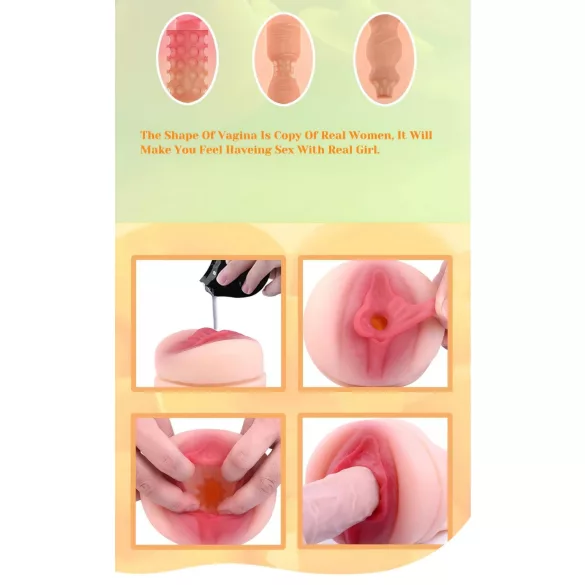 Vaso de Tracy's Dog - masturbador vaginal realista (negro‑natural)