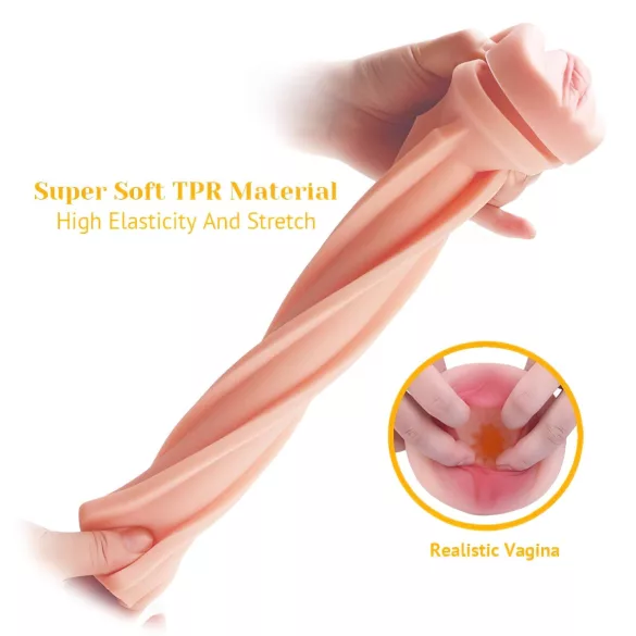 Vaso de Tracy's Dog - masturbador vaginal realista (negro‑natural)