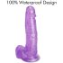 Jelly 8 de Tracy's Dog - Dildo con ventosa y testículos (púrpura)