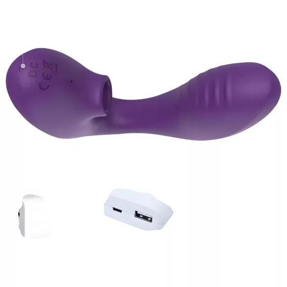 Tracy's Dog 2 - succionador y vibrador 2 en 1 - silicona lila