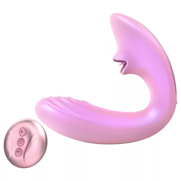 Tracy's Dog OG Lick - Vibrador de punto G y estimulador de clítoris (rosa)