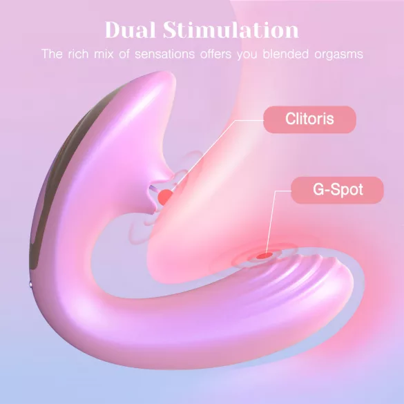 Tracy's Dog OG Lick - Vibrador de punto G y estimulador de clítoris (rosa)