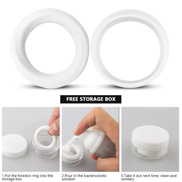 2in1 - Anillo para glande y retardador - silicona - pack de 2