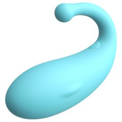   Leopard Whale - huevo vibrador recargable inteligente - silicona azul