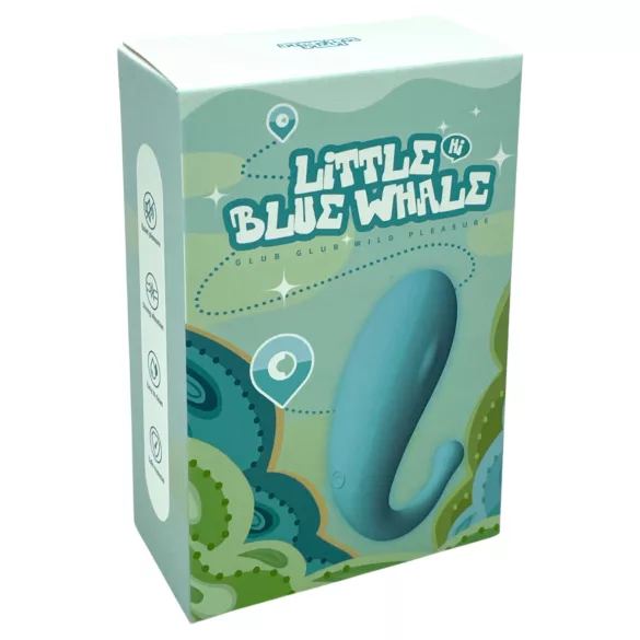 Leopard Whale - huevo vibrador recargable inteligente - silicona azul