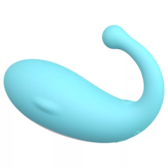 Leopard Whale - huevo vibrador recargable inteligente - silicona azul