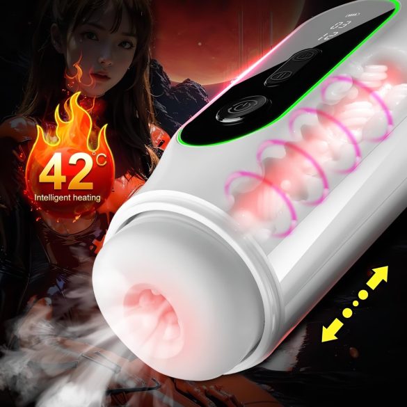 Leopard - masturbador negro vibrador con movimiento arriba y abajo