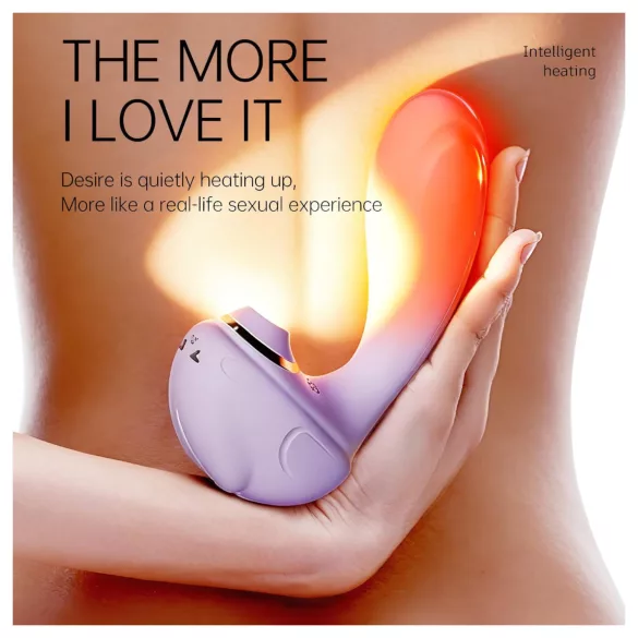 Leopard - succionador y vibrador con vibración - silicona lila