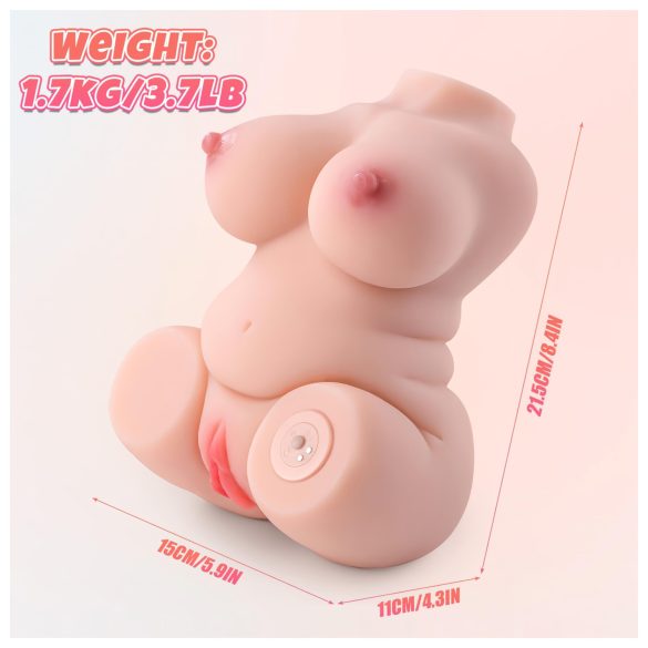 Lonely - masturbador masculino realista vibrador - torso - color natural