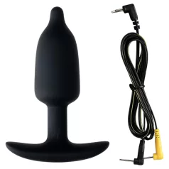 DG-LAB - plug anal de silicona conductora bipolar (negro)