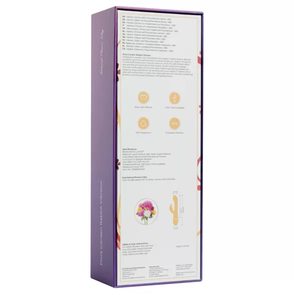LOVISS Flower - vibrador punto G con brazo para el clítoris (negro)