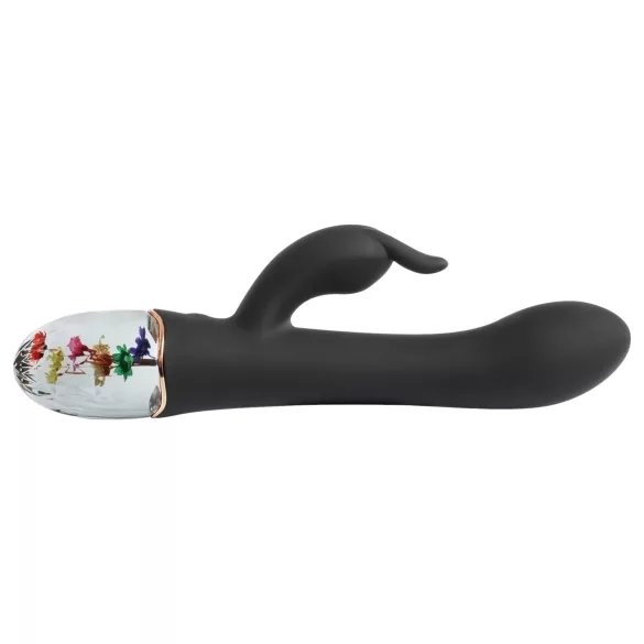 LOVISS Flower - vibrador punto G con brazo para el clítoris (negro)