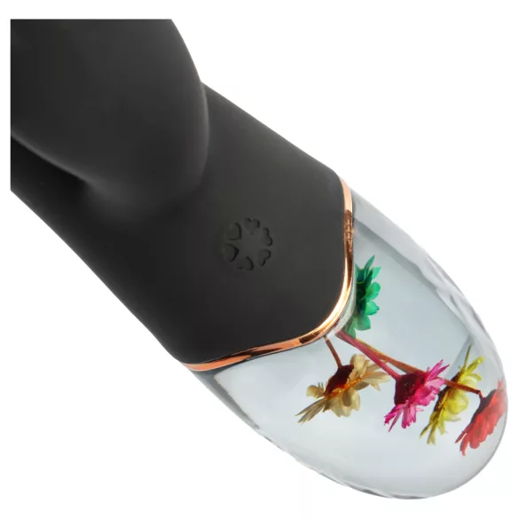 LOVISS Flower - vibrador punto G con brazo para el clítoris (negro)