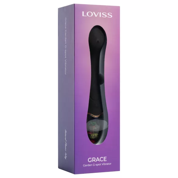 LOVISS Flower Grace - vibrador punto G (negro)