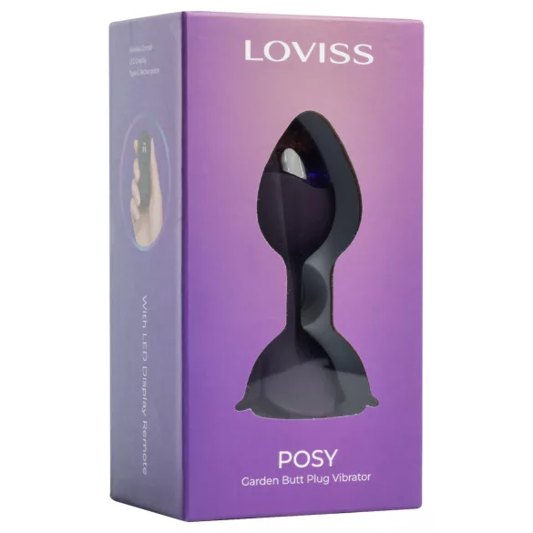 LOVISS Flower - vibrador anal con mando a distancia (morado)