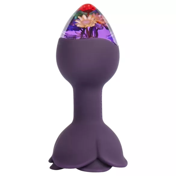 LOVISS Flower - vibrador anal con mando a distancia (morado)