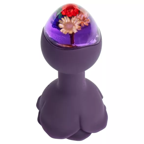 LOVISS Flower - vibrador anal con mando a distancia (morado)